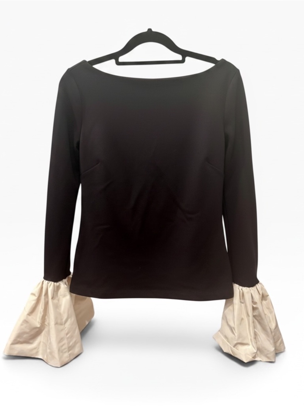 STAUD

Paige Jersey Contrast-Cuff Top
